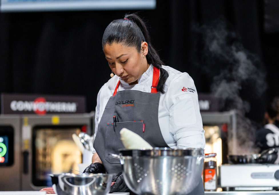 Chef Abi Lopez competing at Garland Competition 2024.